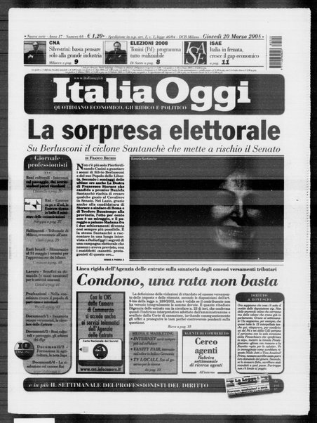 Italia oggi : quotidiano di economia finanza e politica